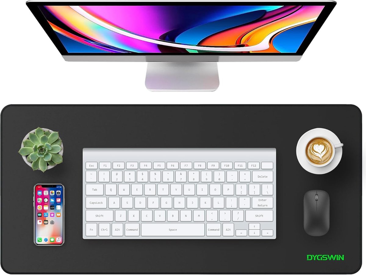 PODKŁADKA POD MYSZ NA BIURKO STÓŁ CZARNA GAMINGOWA OBSZYTA MATA 90x40cm