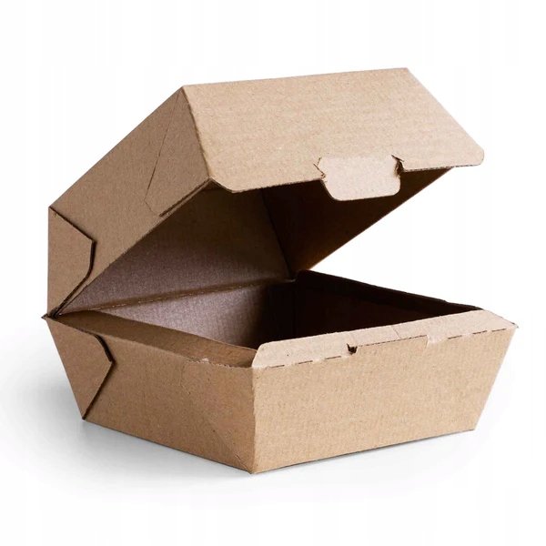 Pojemnik na hamburgery box termiczny Vegware nie przecieka 130x130x80 50szt