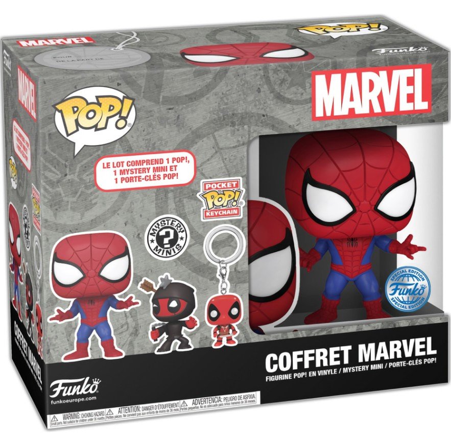 funko pop! marvel exclusive box pop spider-man brelok mystery minis