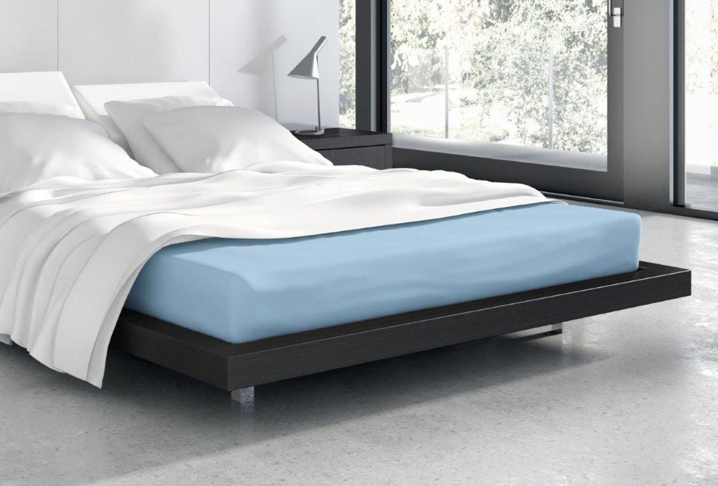 Prześcieradło Frotte Vanille Z Gumką Niebieskie