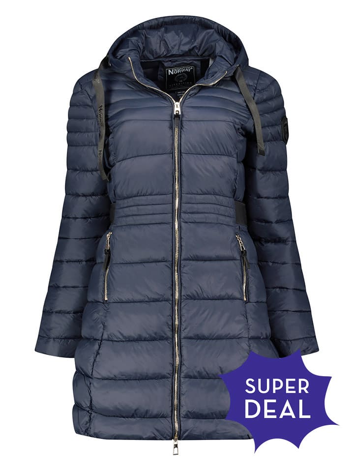 Geographical Norway Kurtka pikowana w kolorze granatowym