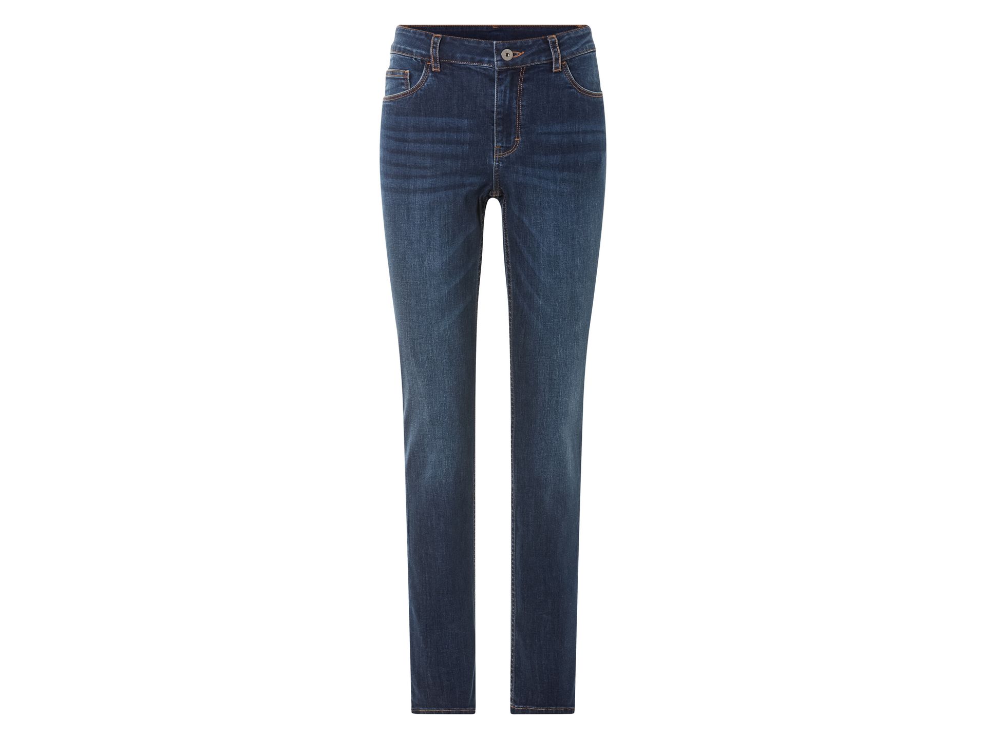 esmara® Jeansy damskie z bawełny, Slim Fit (38 (długa długość), Niebieski)