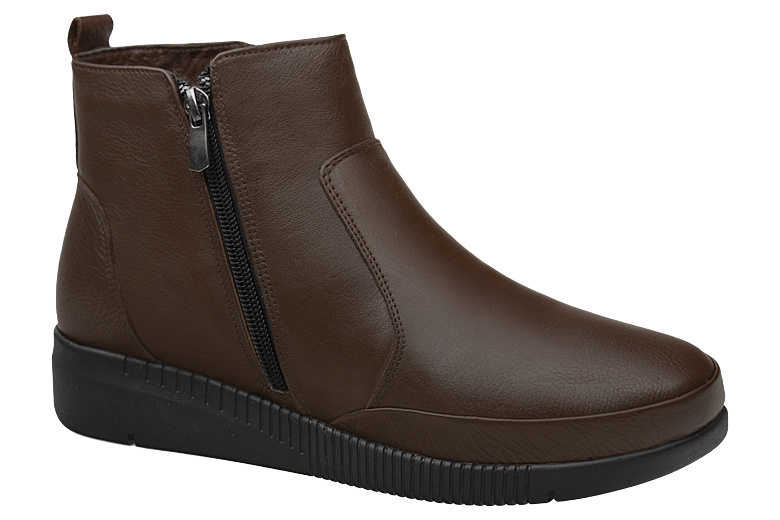 Trzewiki Botki NEPTUN Comfort Shoes NCS-1005-02H Brown Brązowe ocieplane Buty na Haluksy