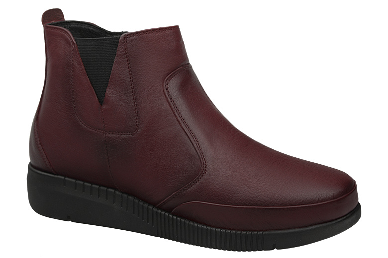 Trzewiki Botki NEPTUN Comfort ShoesNCS-1002-03H Burgundy Bordowe ocieplane Buty na Haluksy