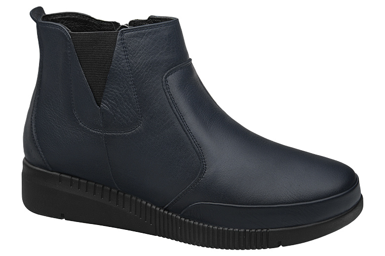 Trzewiki Botki NEPTUN Comfort Shoes NCS-1002-04H Navy Granatowe ocieplane Buty na Haluksy