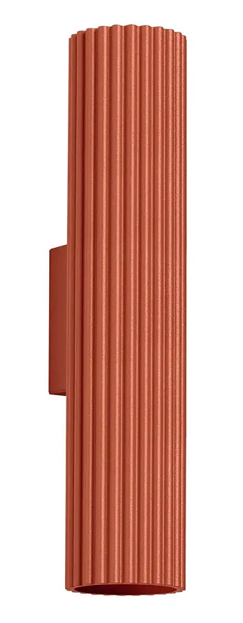 Metalowy karbowany kinkiet w kolorze ochra - D289 T3-M42