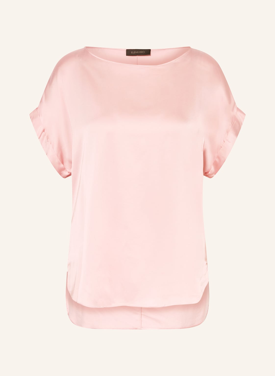Elena Miro Bluzka Z Satyny rosa