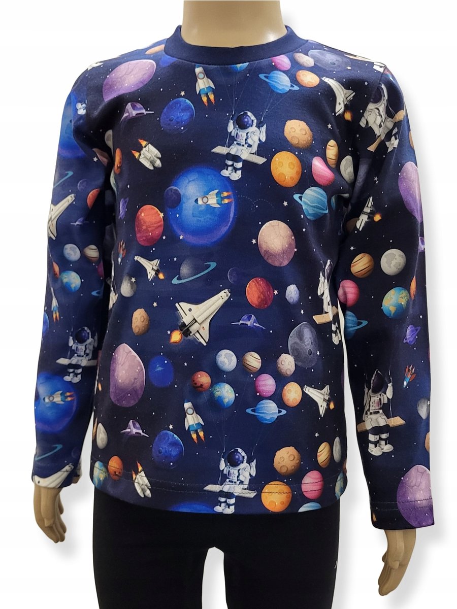 Bluzka 104 T-SHIRT długi rękaw koszulka DO PRZEDSZKOLA bawełna 100% KOSMOS