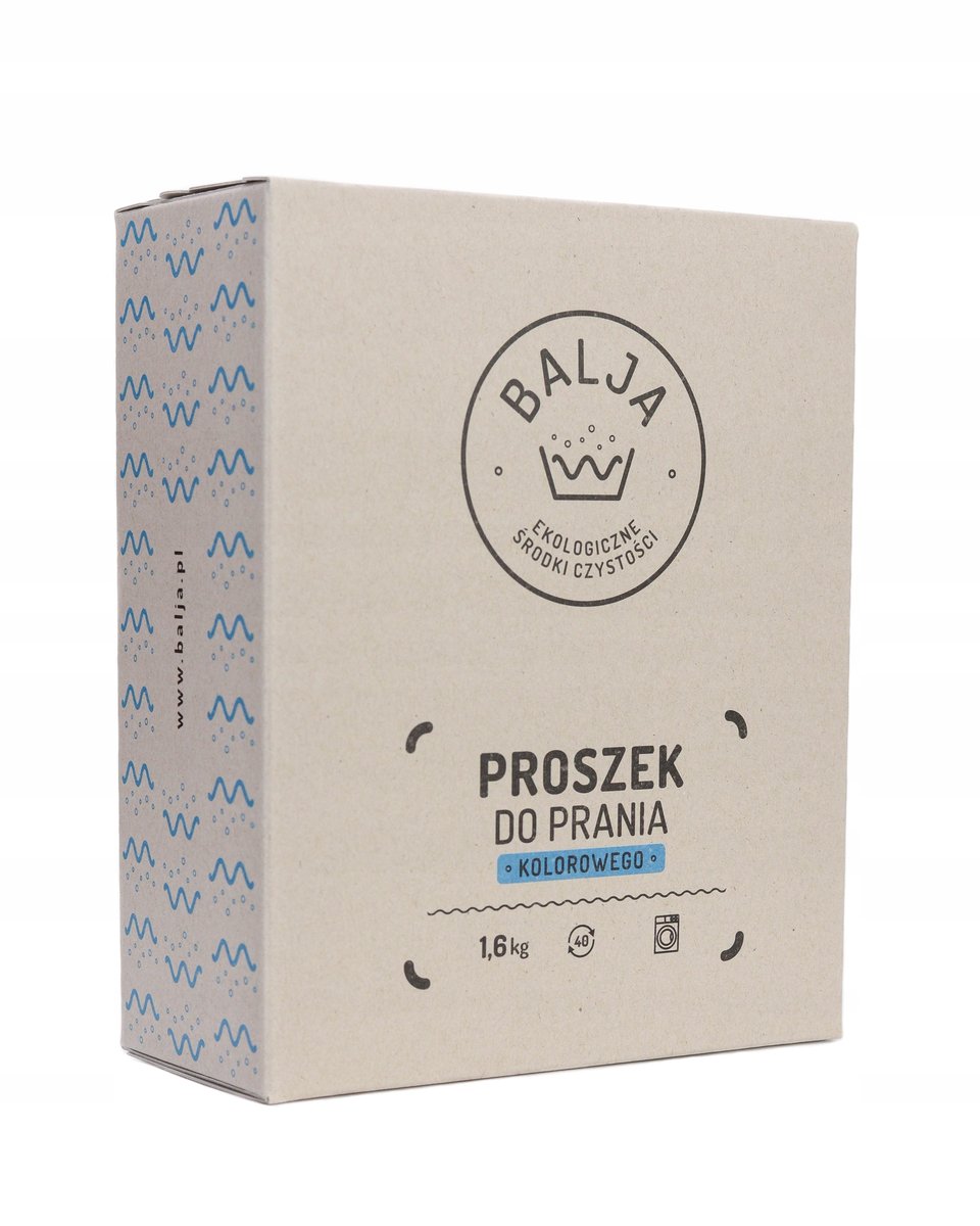 Ekologiczny Proszek do Prania Kolorowego BALJA - 1,6 kg, 40 Prań