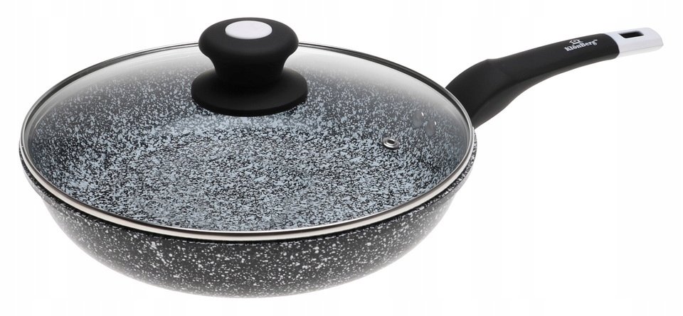 PATELNIA GRANITOWA Nieprzywierająca 20cm Z POKRYWKĄ Indukcja Gaz 8641