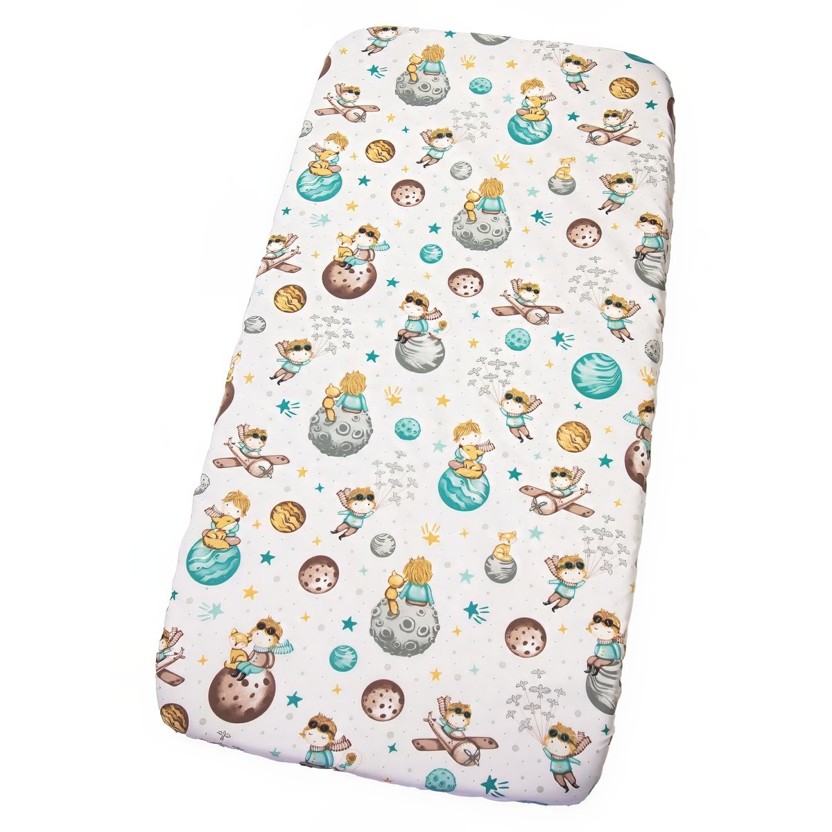 PRZEŚCIERADŁO 120x200 cm Z GUMKĄ DO ŁÓŻKA WZORY BAWEŁNA Kerstin