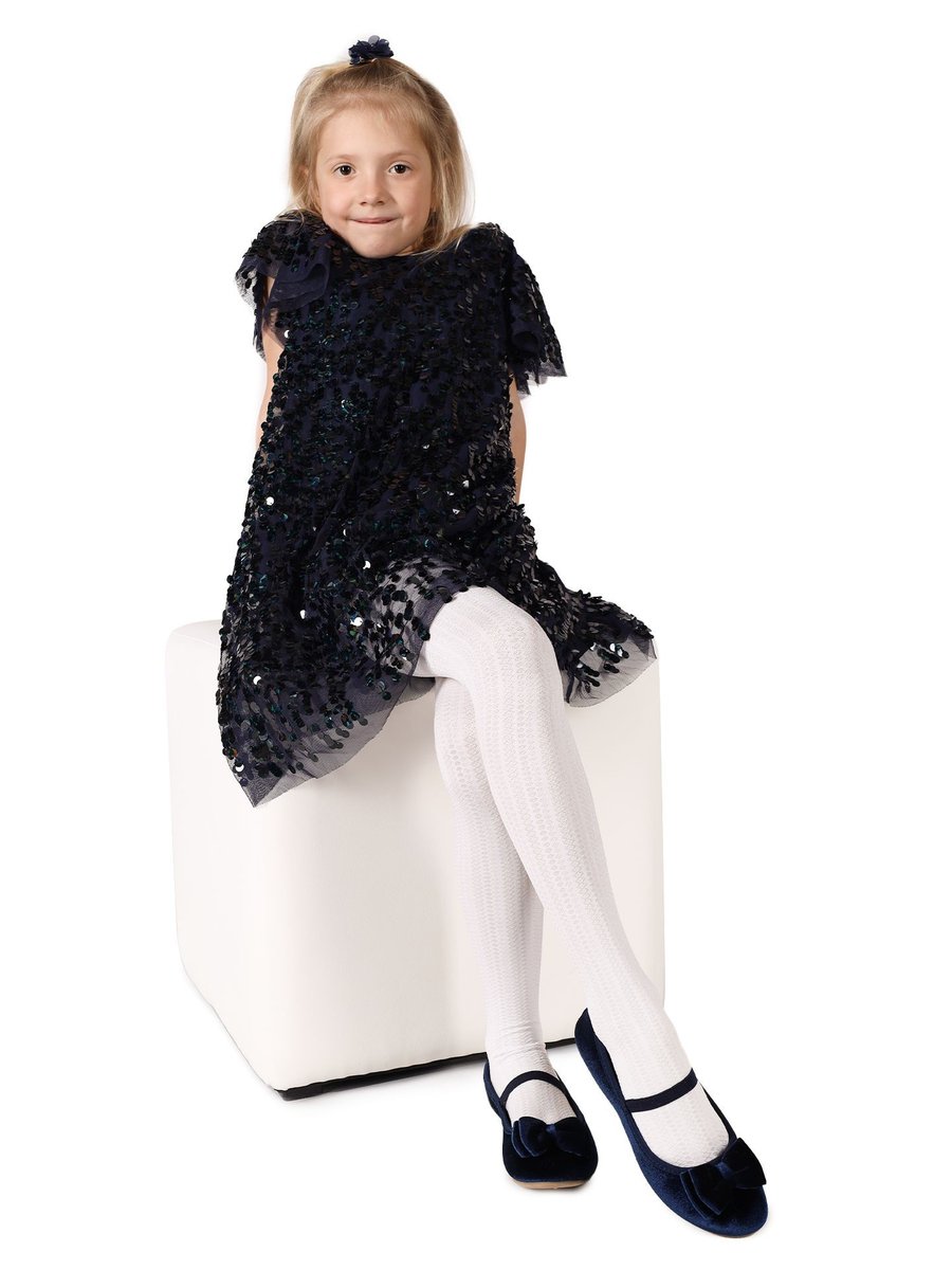 Rajstopy dziecięce mikrofibra ze wzorem białe 70 DEN 140-146 YOCLUB