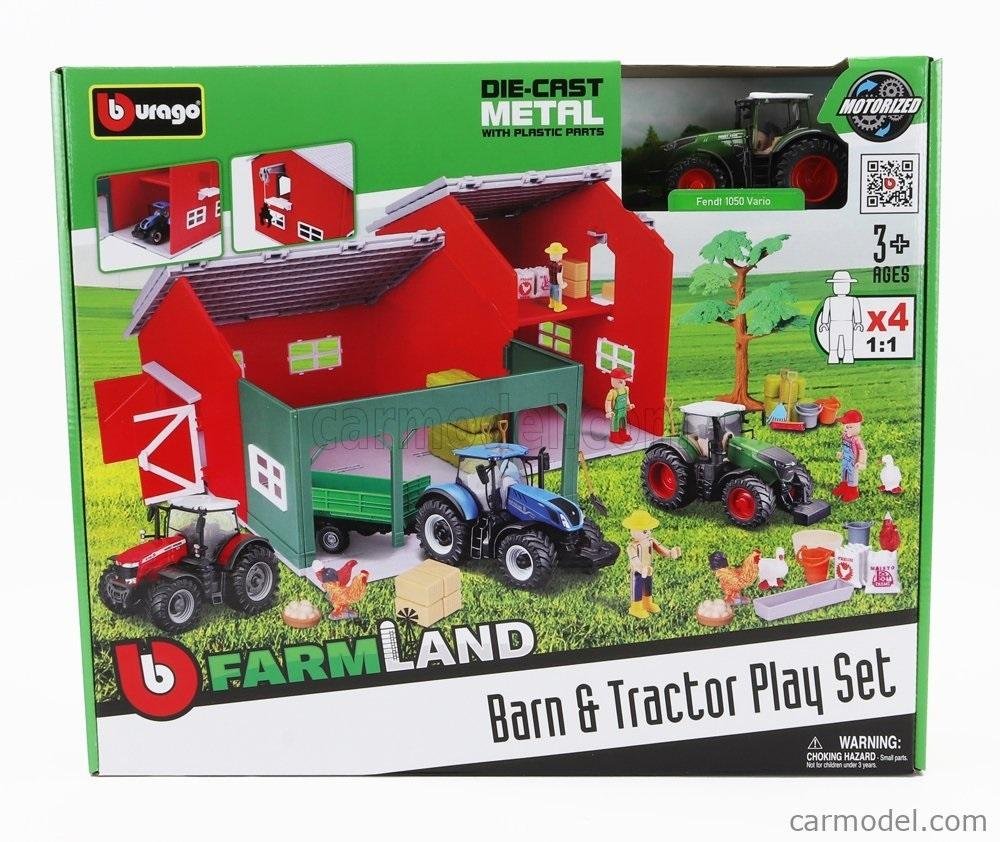 Farmland - Stodoła Z Traktorem Bburago