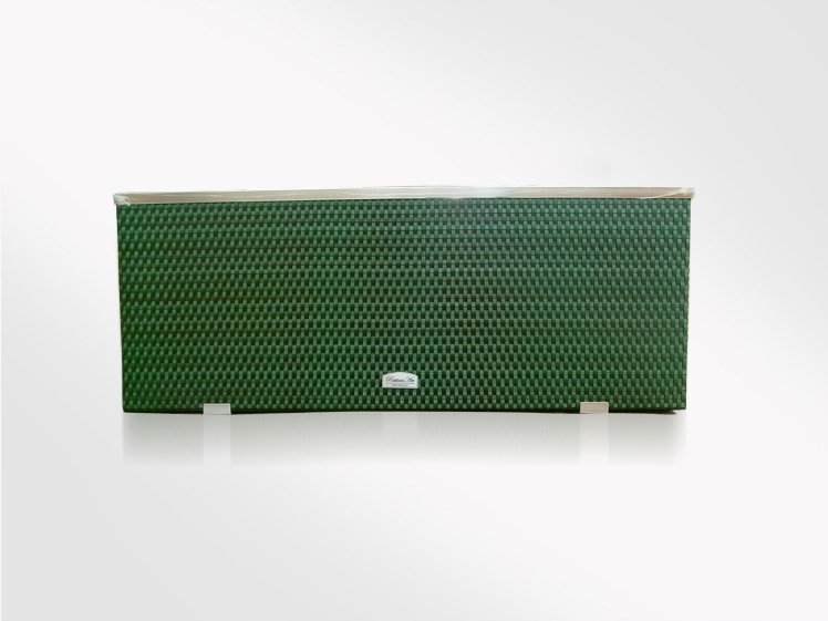 Donica ogrodowa rattanowa130x40x45 Zielona