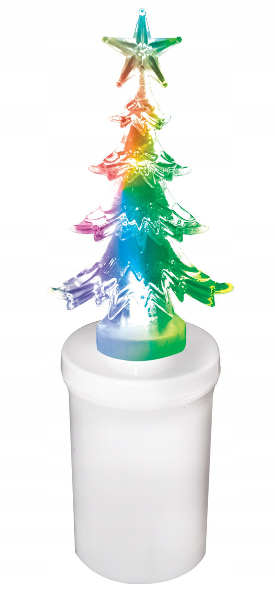 Choinka Led Wkład Do Zniczy Multikolor Rgb Znicz Choinka 16Cm + Baterie