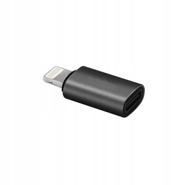 Adapter Typ C - Iphone Lightning Czarny Phone Holder