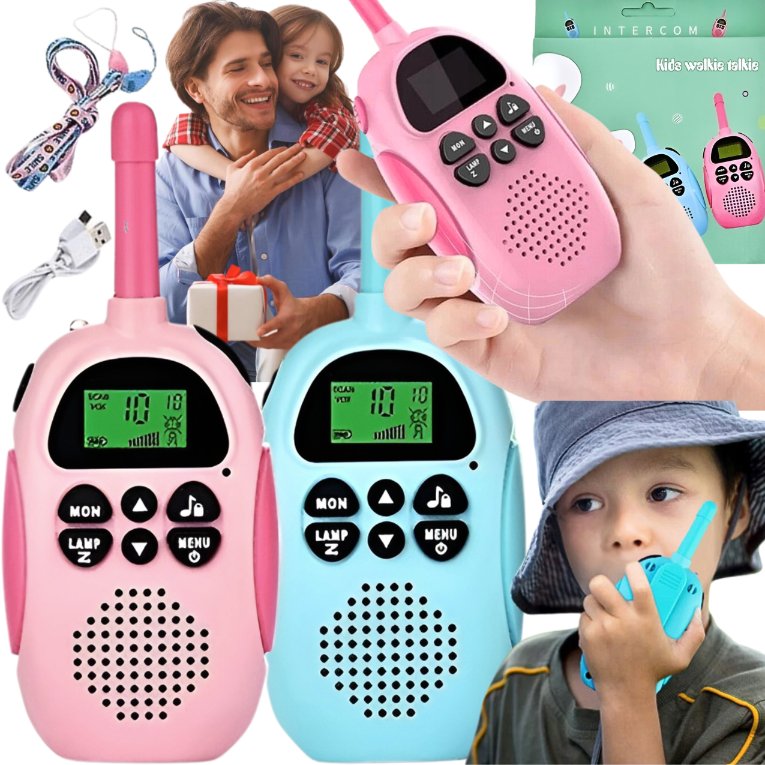 Walkie Talkie dla Dzieci Krótkofalówki Zestaw 2 szt. Zasięg Duży Łoki Toki