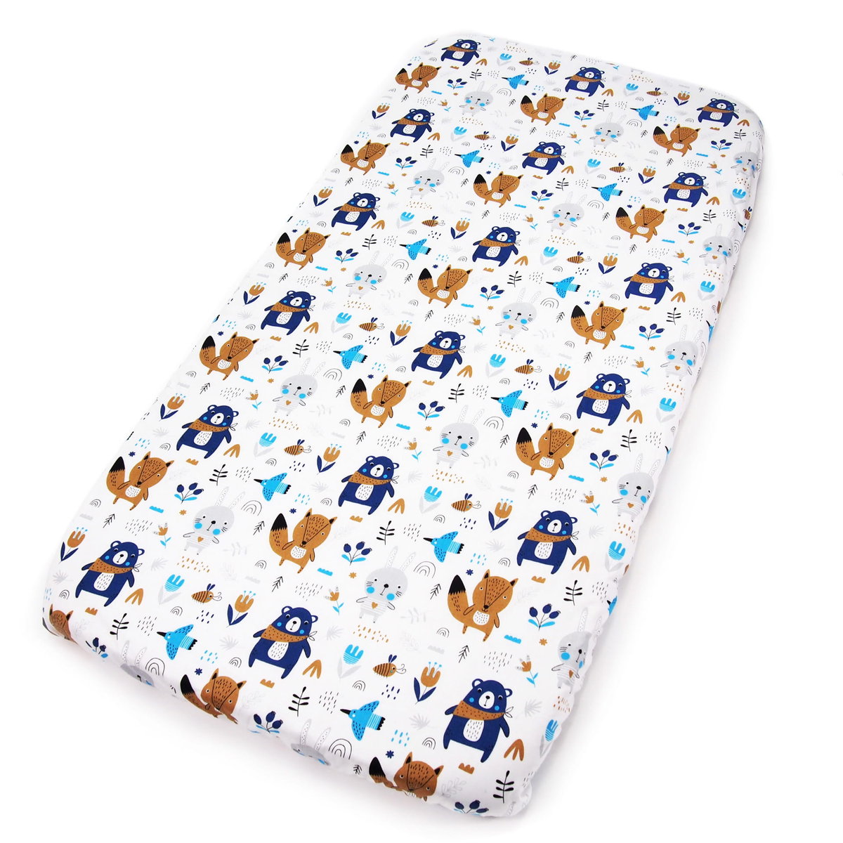 PRZEŚCIERADŁO 120x200 cm Z GUMKĄ DO ŁÓŻKA WZORY BAWEŁNA Kerstin