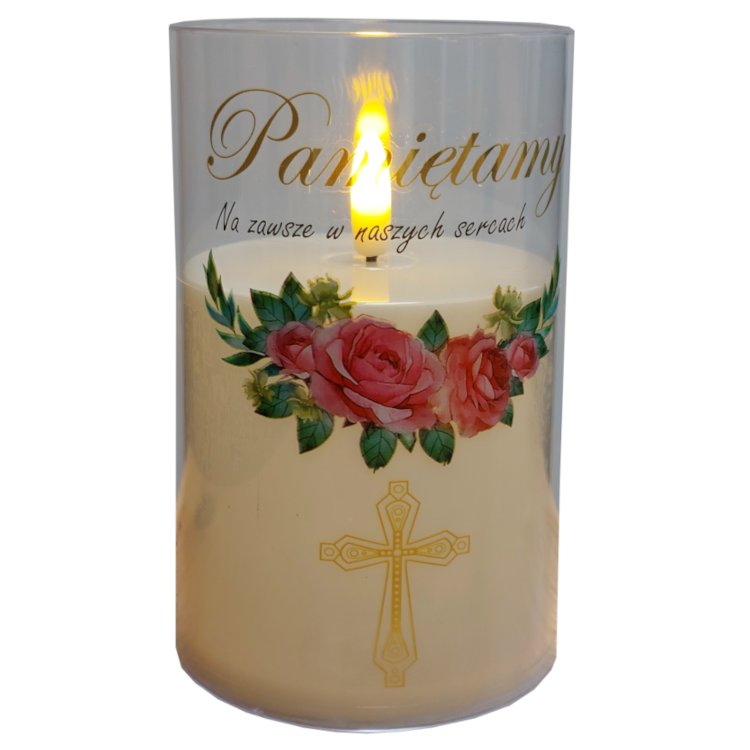 Świeca Dekoracyjna Wkład Do Znicza Zniczy Baterie 12,5Cm Pamiętamy