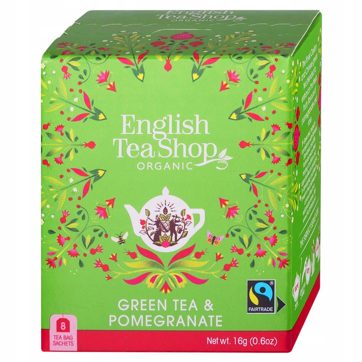 Herbata Zielona Green Tea & Pomegranate - English Tea Shop - 8 szt. 16g