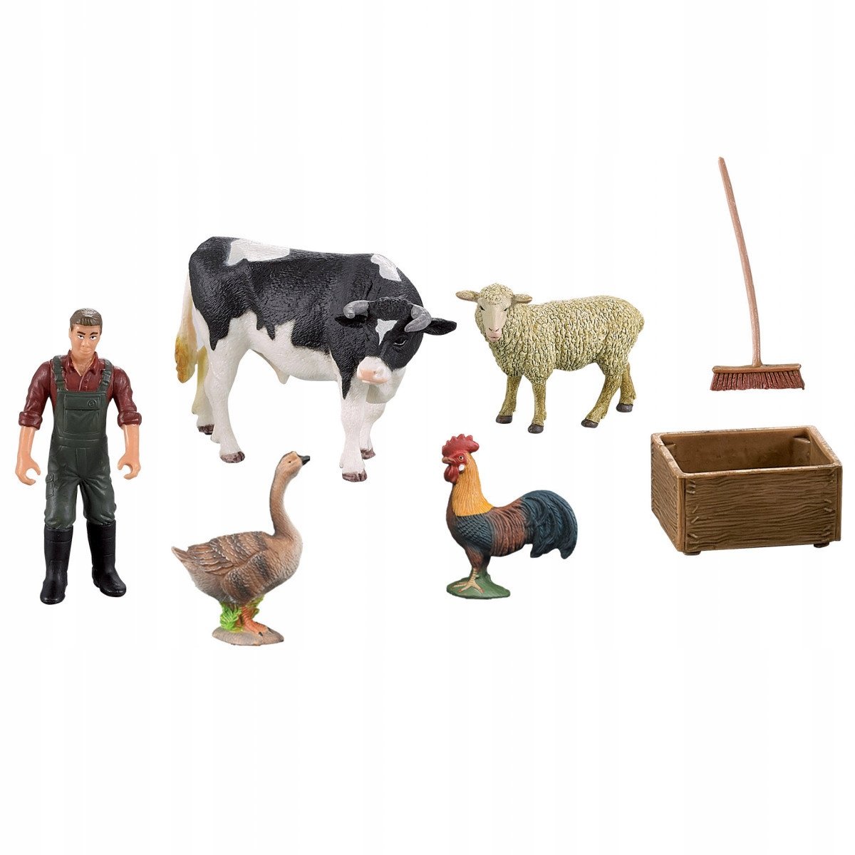Figurki Zwierzęta Domowe Mini Zoo Farma Krowa Świnia Kura