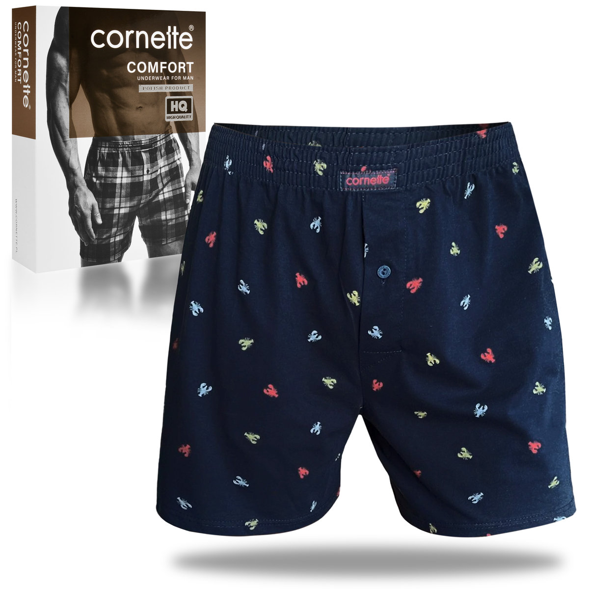 Cornette Bokserki Luźne Męskie COMFORT Bawełniane 002/299 Rozmiar M