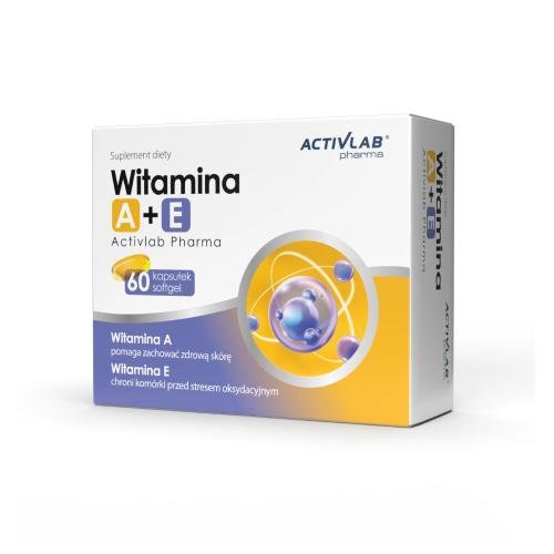 Suplement diety, ACTIVLAB Pharma Witamina A+E, 60kaps.