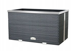 Donica ogrodowa ratanowa 70x38x40 Kolor Stalowy