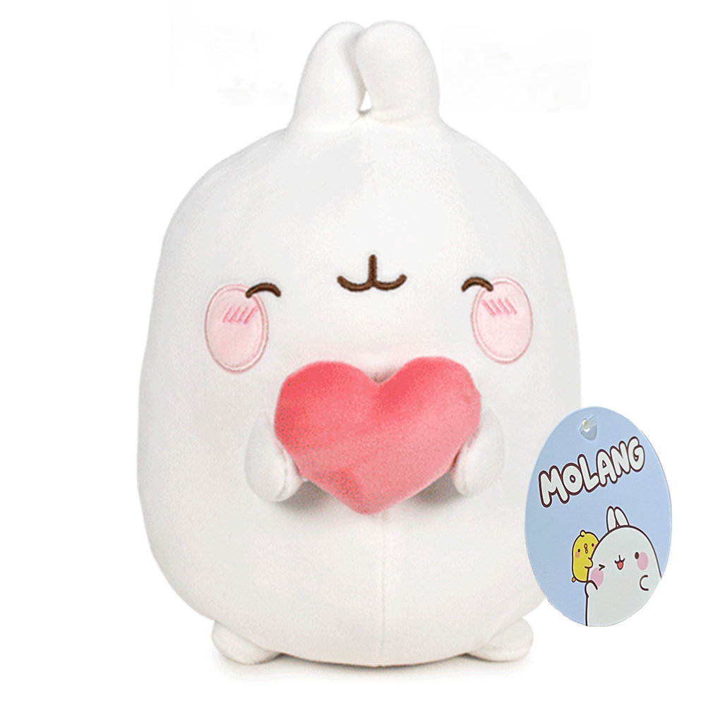 Molang Maskotka Króliczek 17Cm Oryginalny Pluszak Z Sercem Na Walentynki
