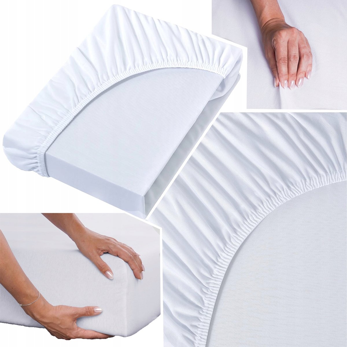 Prześcieradło 100% Bawełna CZESANA 180x200 + 30cm z GUMKĄ na wysoki materac