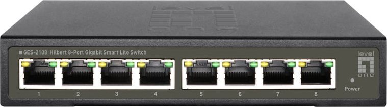 Switch LevelOne LevelOne GES-2108 łącza sieciowe Zarządzany L2 Gigabit Ethernet 10/100/1000 Czarny