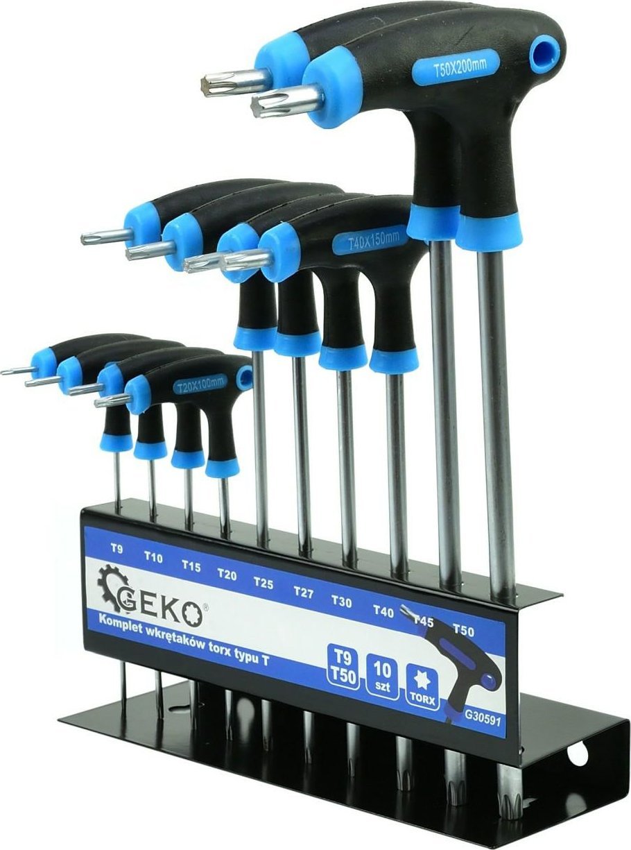 Geko Kpl. wkrętaków torx typu T T9-T50 10el. 10