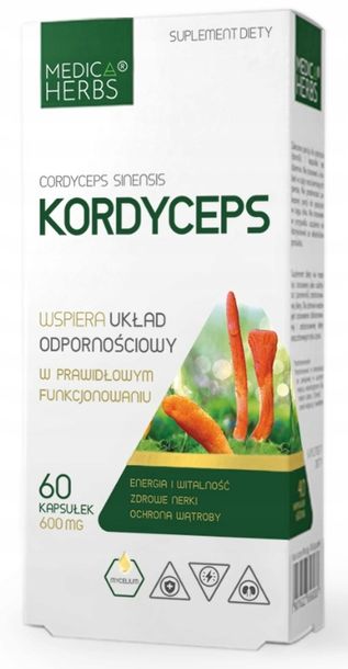 Medica Herbs Herbs Kordyceps 600 mg - 60 kapsułek