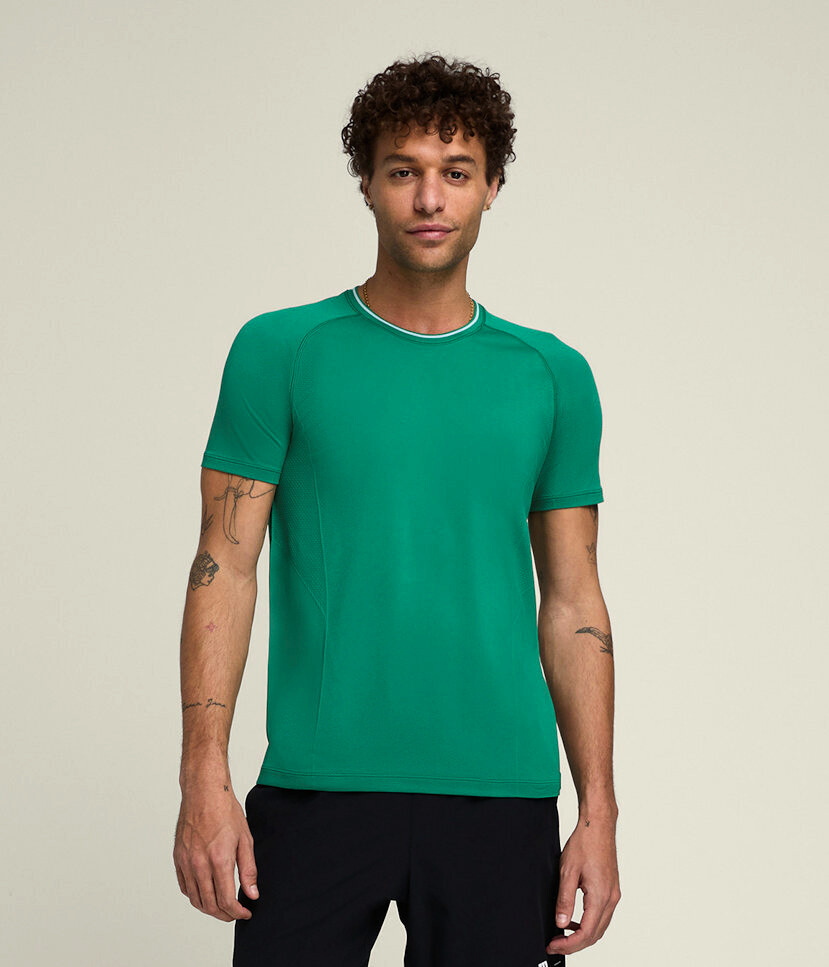 Koszulka męska Wilson M Team Seamless Crew Courtside Green L