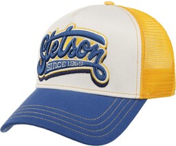 Czapka Trucker Lettering by Stetson, niebiesko-żółty, One Size