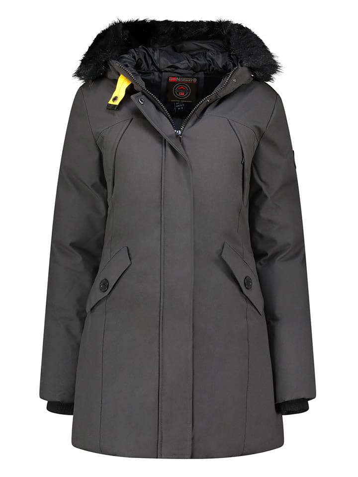 Geographical Norway Parka w kolorze antracytowym