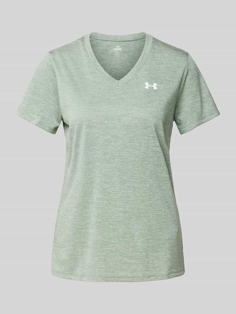 T-shirt z dekoltem w serek