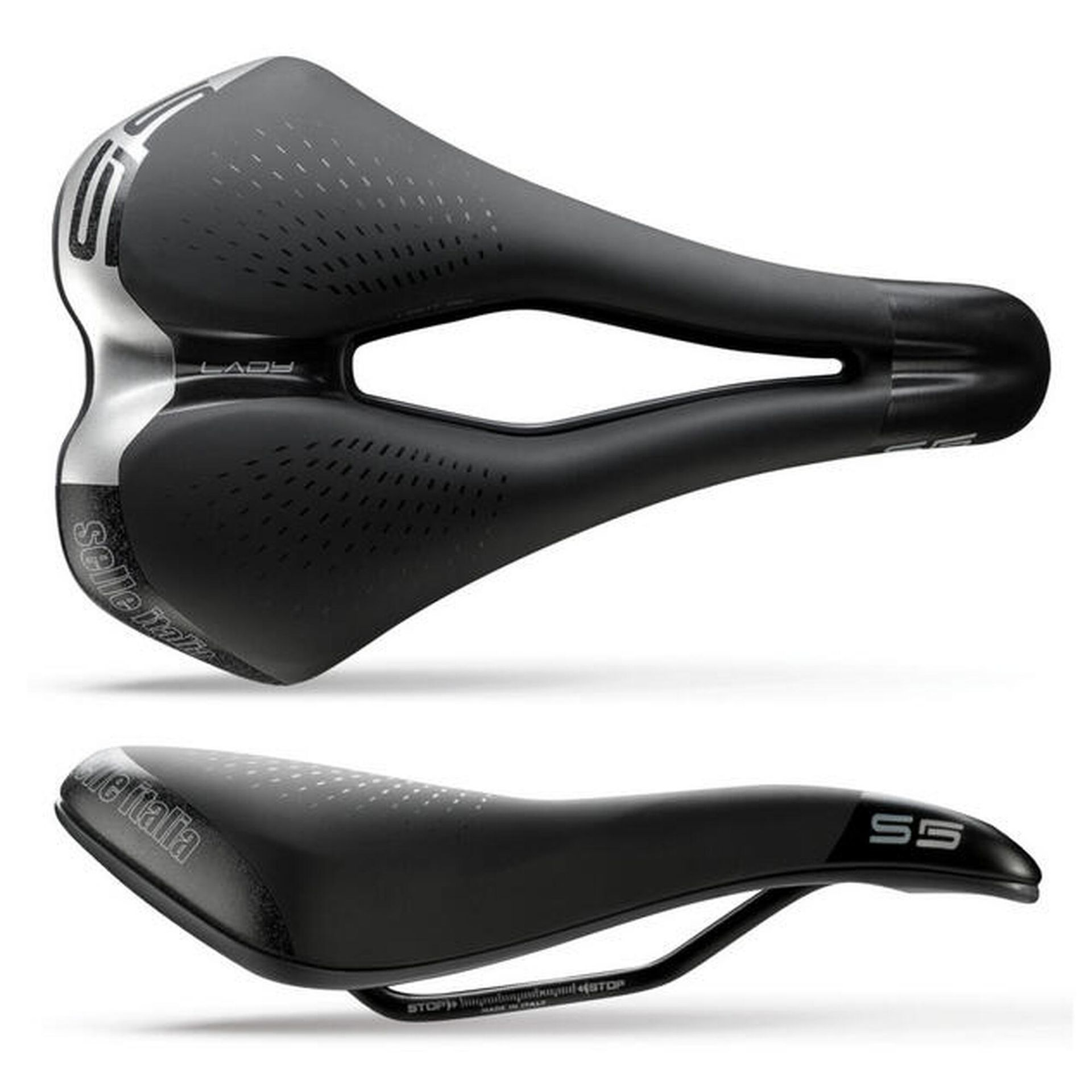 Siodło SELLE ITALIA SPORTOURING S 5 LADY SUPERFLOW L (id match L3), Fec Alloy Rail, Soft-Tek, Light Gel, 325g (NEW)