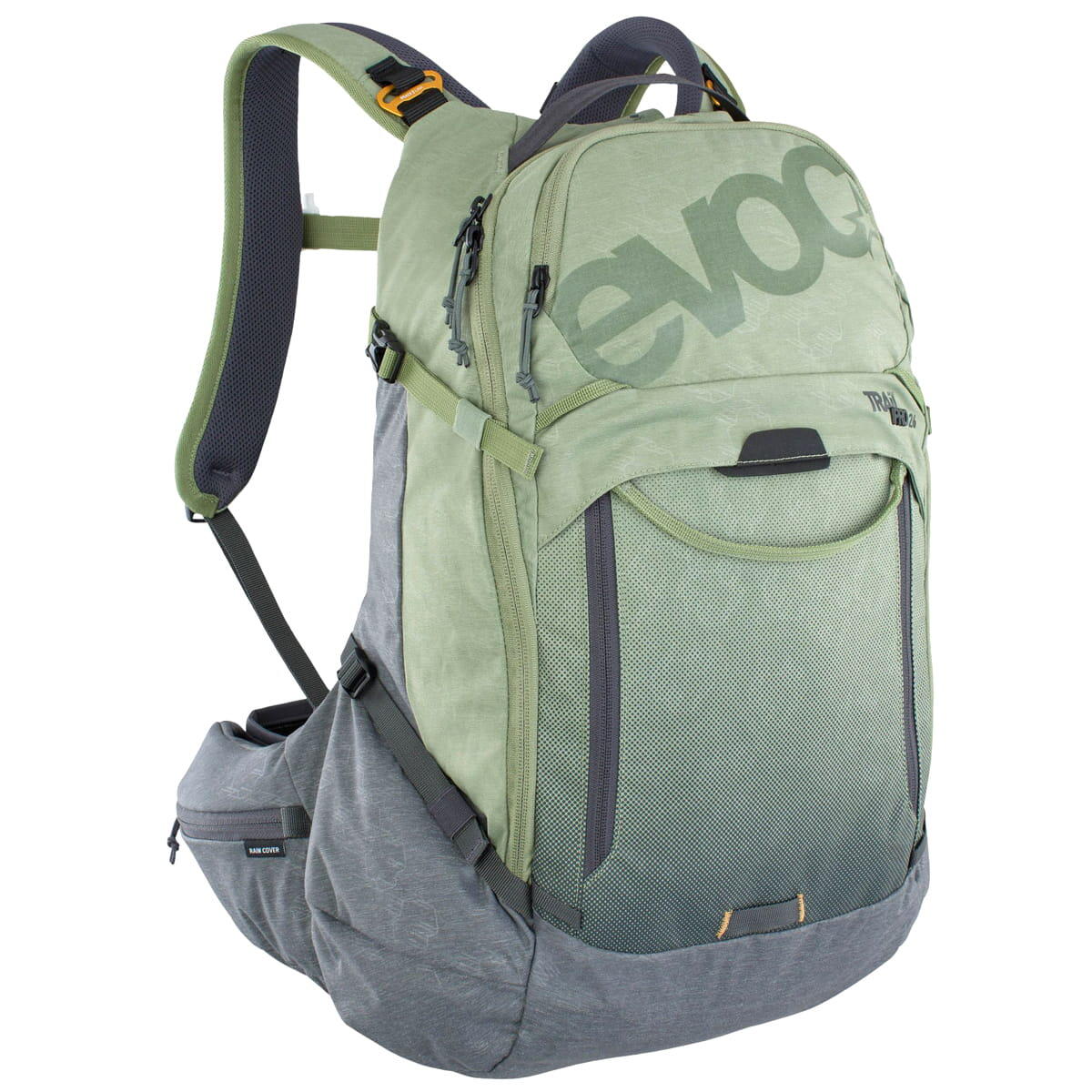 Evoc Trail Pro 26 Protector Backpack, light olive/carbon grey S/M 2021 Plecaki rowerowe 100117327-S/M
