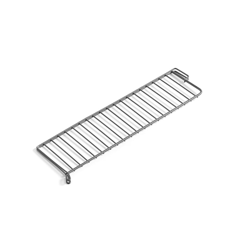 Przegroda na półkę drucianą MARKET, 120x430 mm, białe konsole, srebrny