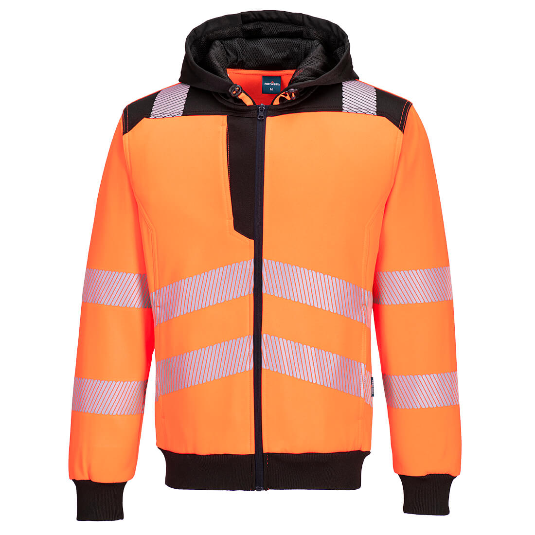 PORTWEST PW327 BLUZA OSTRZEGAWCZA PW3 Z KAPTUREM ; POMARAŃCZOWY/CZARNY