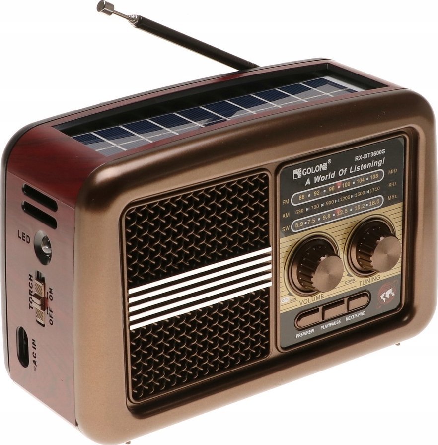 Yermos Radio RETRO Przenośne MP3 USB Solar