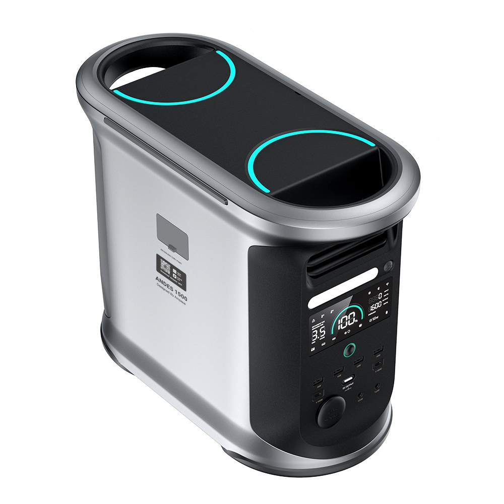 Przenośna stacja zasilania Ampace Andes 1500 LFP 1462Wh 2400W, 6000 cykli, pełne naładowanie w 55 minut