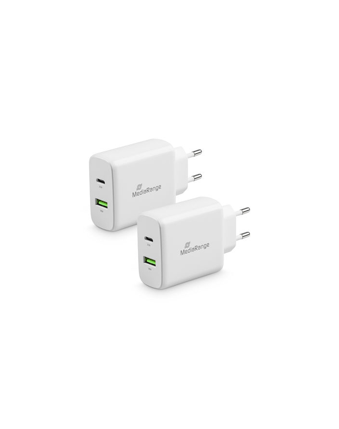Mediarange 43 W Usb A I Usb C Adapter Do Ładowania Z Funkcją Szybkiego Ładowania Wyjście Usb A I Usb C Kompatybilny Z Iphone 13 12 Ipad Pro Airpo