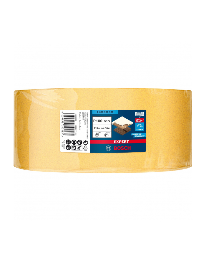 Bosch Expert C470 sanding sheet, 115mm, K100 50 meter roll, for orbital sander, for hand sanding
