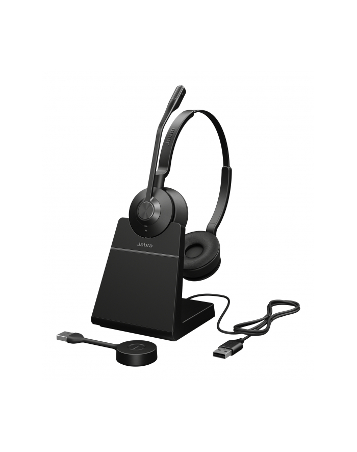 Jabra Engage 55 SE - USB-A UC Stereo, Headset black, Stereo, USB-A, UC, with charging station