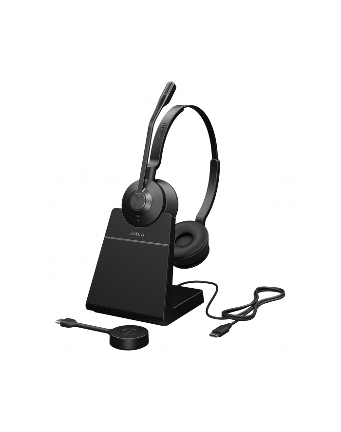 Jabra Engage 55 SE - USB-C UC Stereo, headset black, stereo, USB-C, UC, with charging station