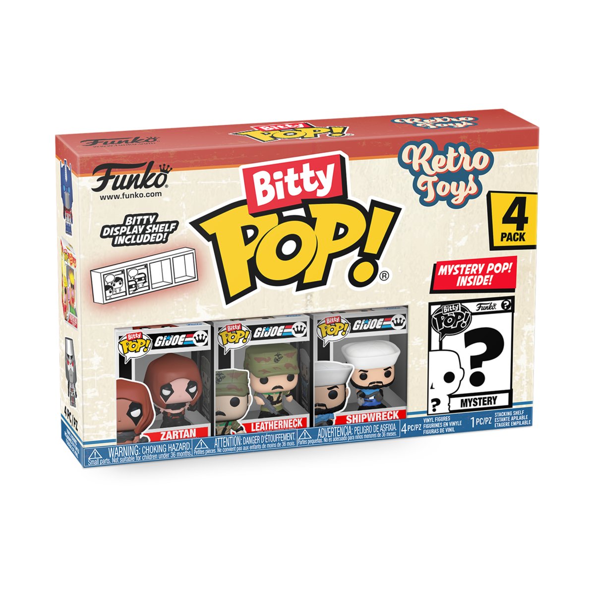 Bitty Funko POP!, figurka kolekcjonerska: Retro Toys- GI Joe 4PK