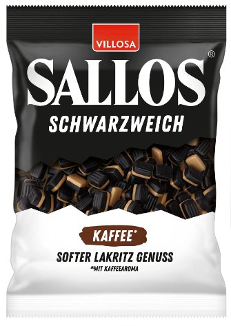 SALLOS SCHWARZWEICH Kaffee – lukrecja z pyszną kawową pianką cukierki 200g
