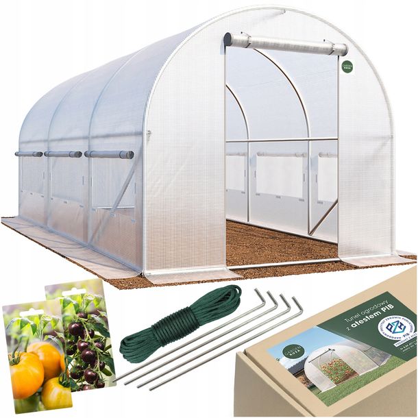 Tunel Ogrodowy Foliowy Szklarnia 3x2m Folia Uv-4 Premium Namiot 6m2 Gratis